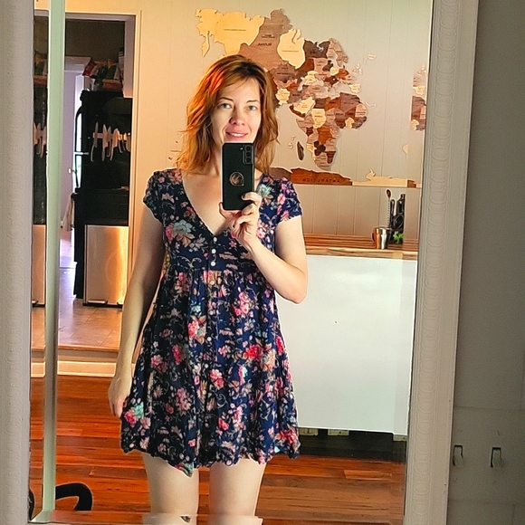 denim and supply babydoll dress Denim & Supply Ralph Lauren Women's New Green Floral Print Babydoll Dress small